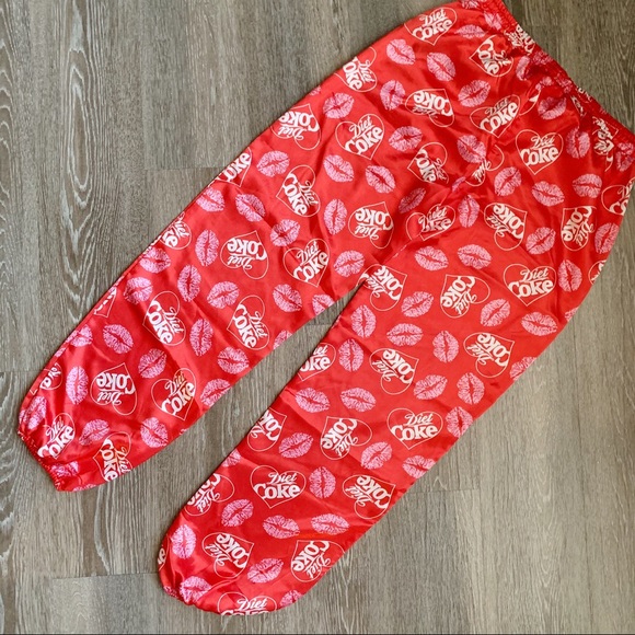 Rare Coca-Cola Silk Jogger Pajama Bottoms - Picture 3 of 4